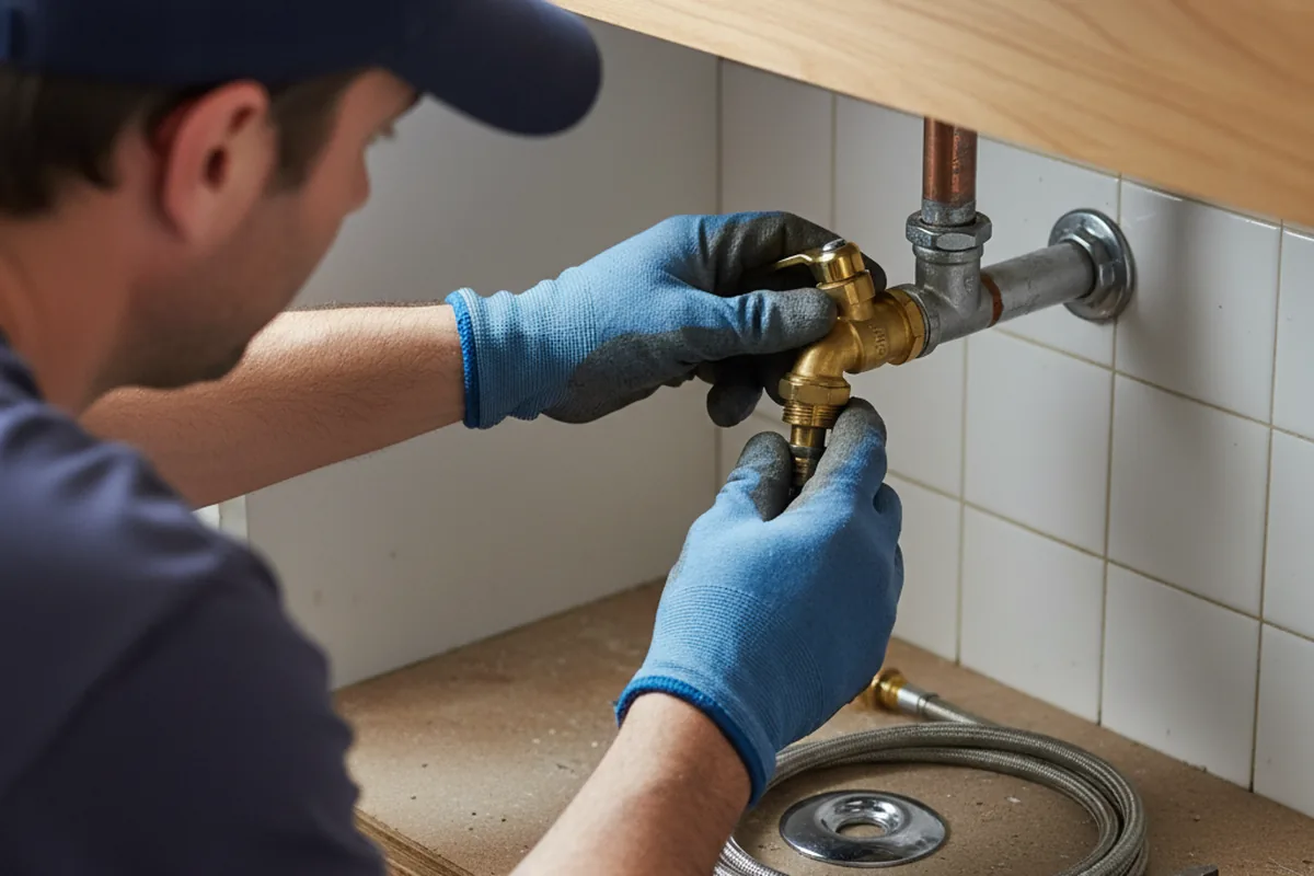 Shutoff valve and fitting work during Faucet and Fixture Repair in Moodus